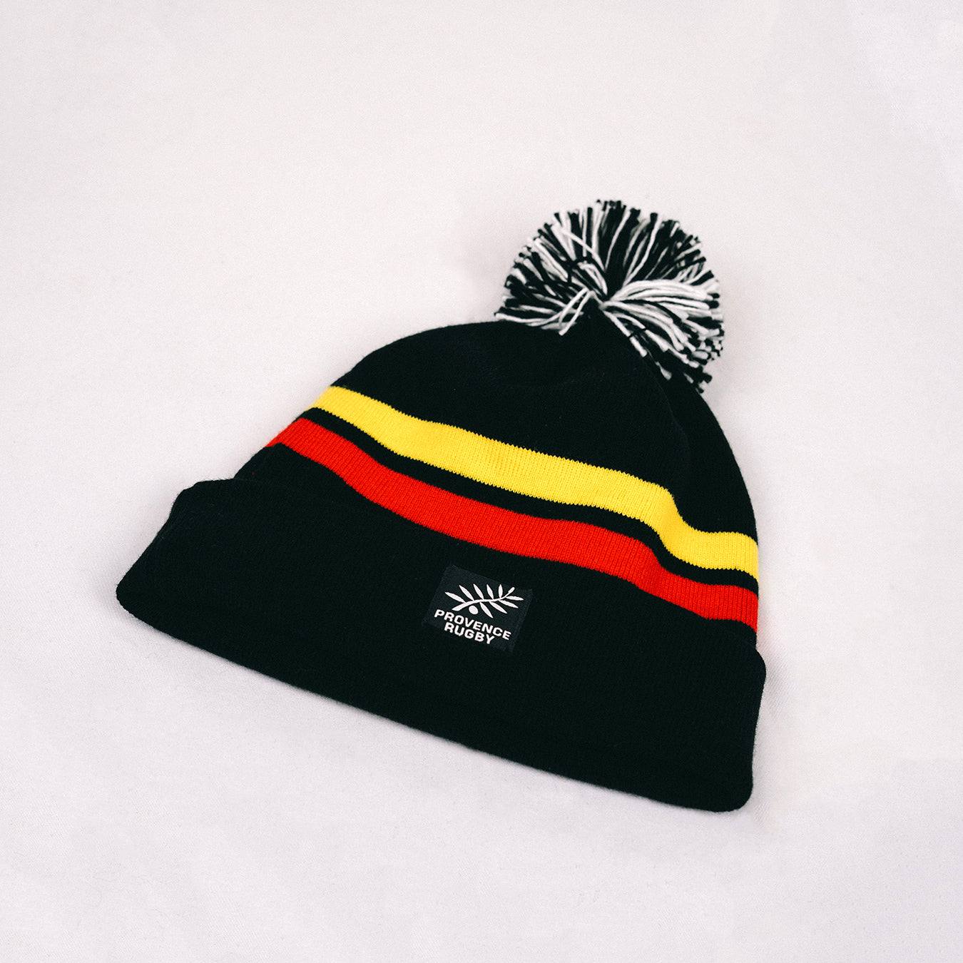 Bonnet Pompom Rouge et Jaune