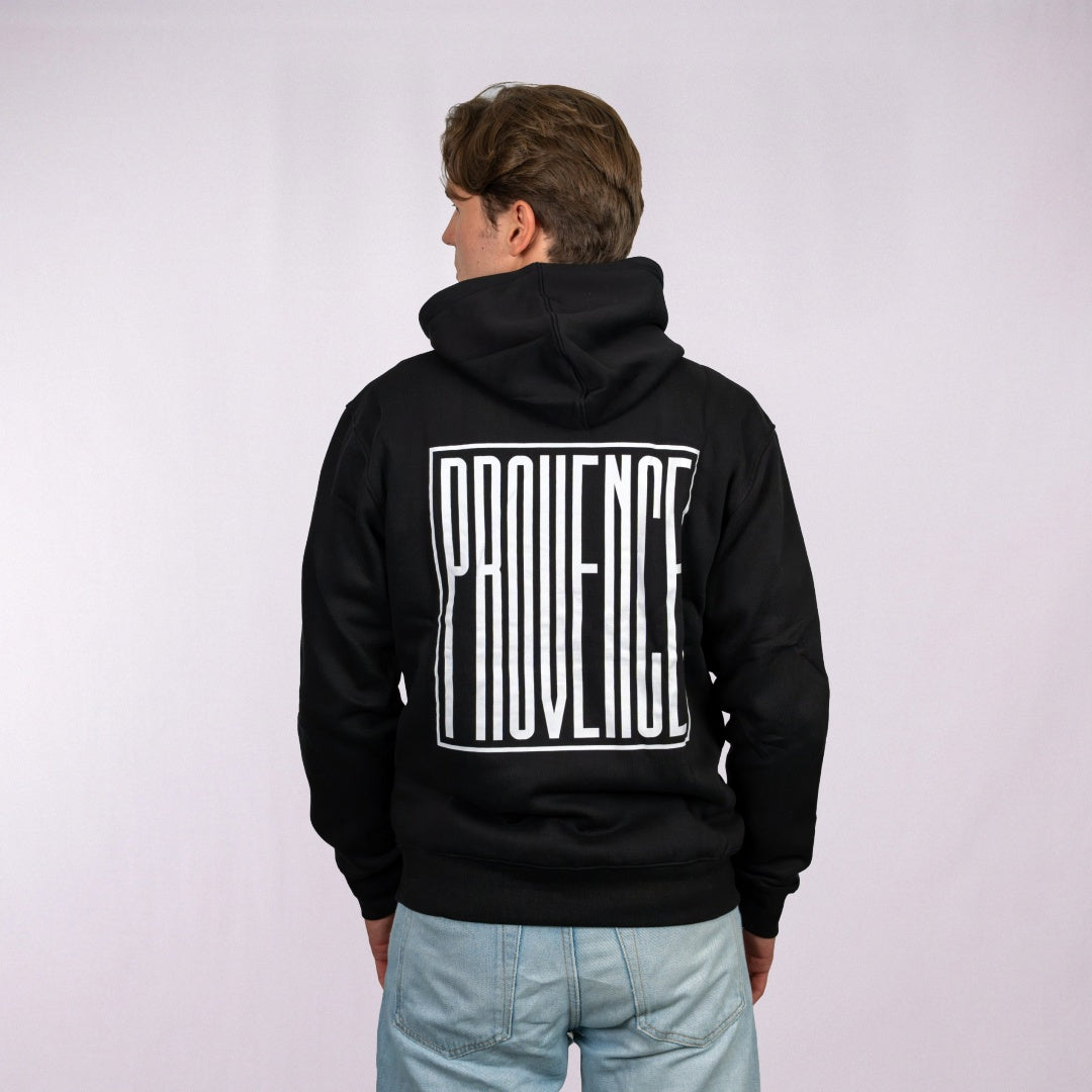 Sweat noir Provence dans le dos