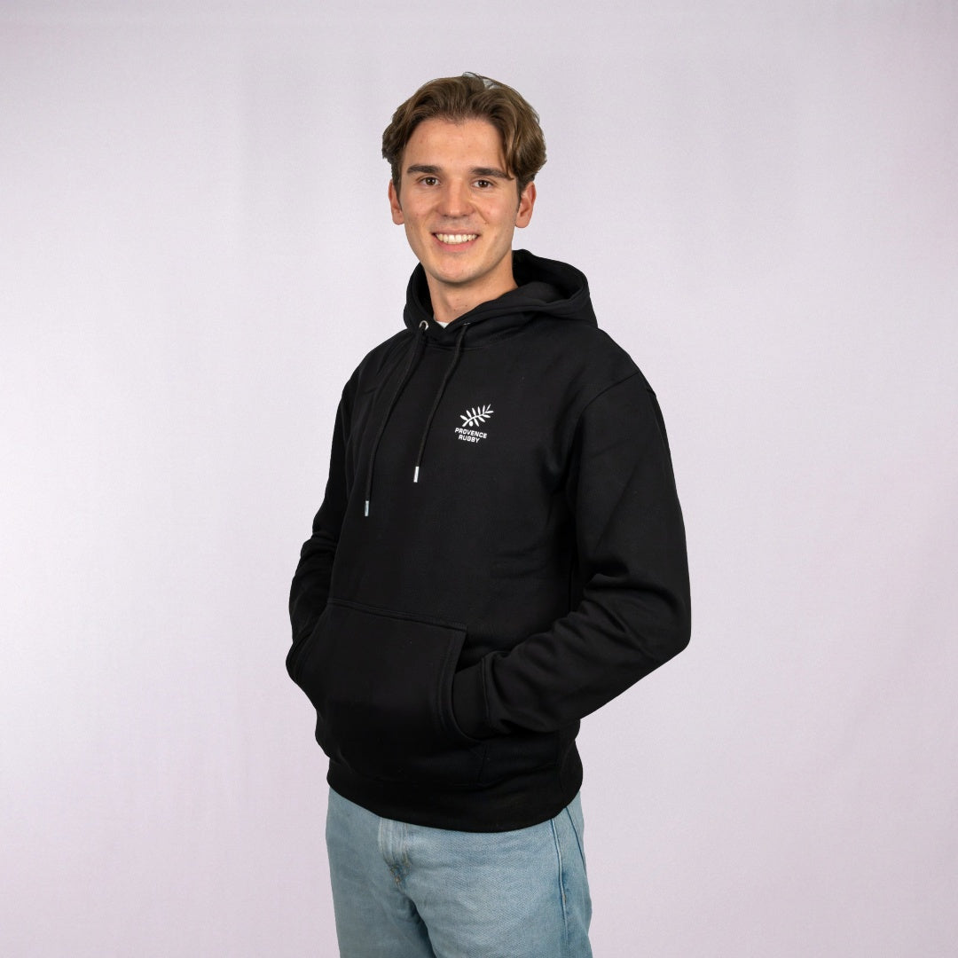 Sweat noir Provence dans le dos